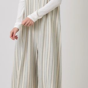 NWT Mystree striped crop jumpsuit